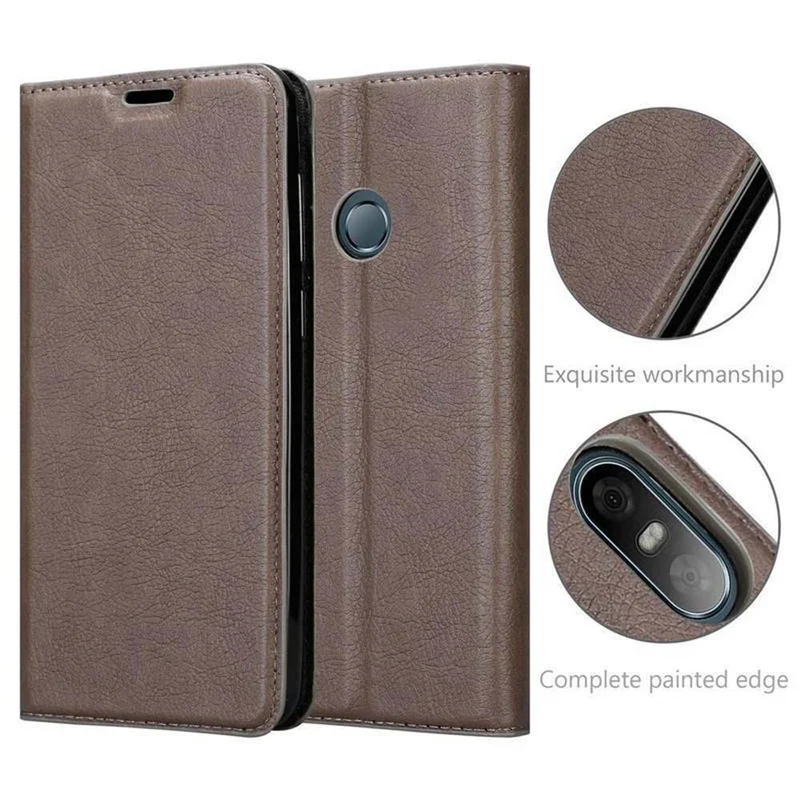 Cadorabo Hülle kompatibel mit HTC U12 LIFE Schutzhülle mit Magnetverschluss, Standfunktion und Kartenfach