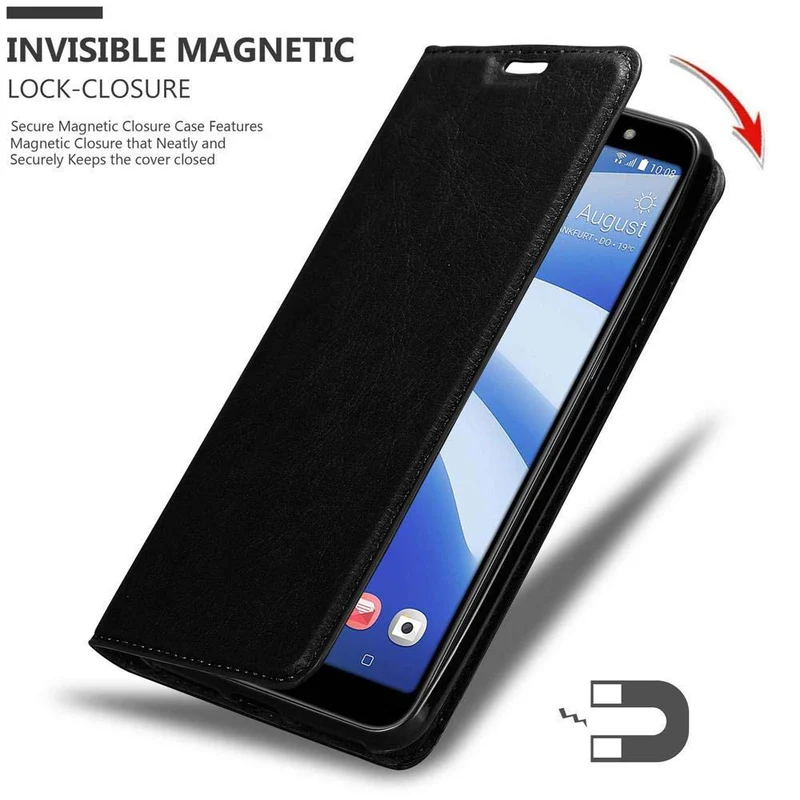 Cadorabo Hülle kompatibel mit HTC U12 LIFE Schutzhülle mit Magnetverschluss, Standfunktion und Kartenfach