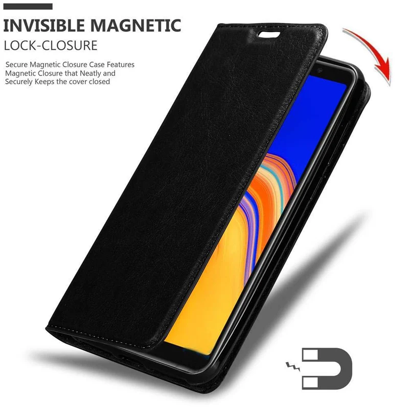 Cadorabo Hülle kompatibel mit Samsung Galaxy A6s Schutzhülle mit Magnetverschluss, Standfunktion und Kartenfach