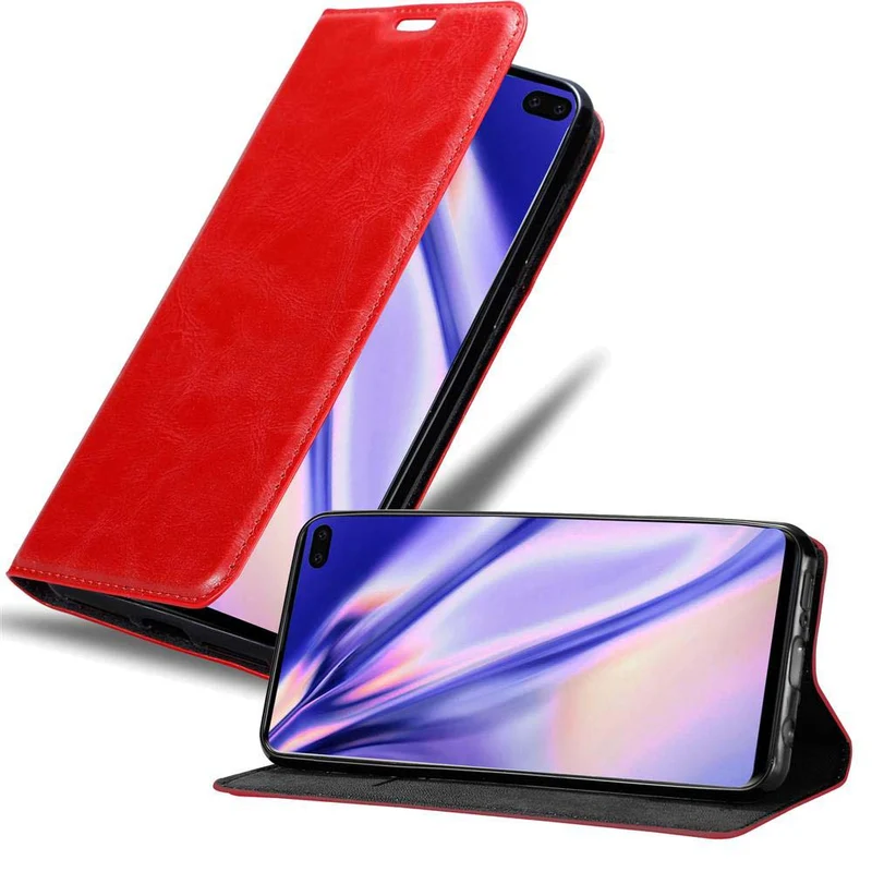 Cadorabo Hülle kompatibel mit Samsung Galaxy S10 PLUS Schutzhülle mit Magnetverschluss, Standfunktion und Kartenfach