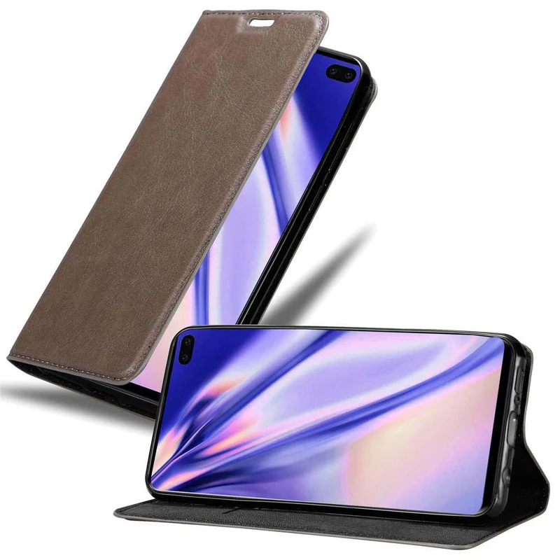 Cadorabo Hülle kompatibel mit Samsung Galaxy S10 PLUS Schutzhülle mit Magnetverschluss, Standfunktion und Kartenfach