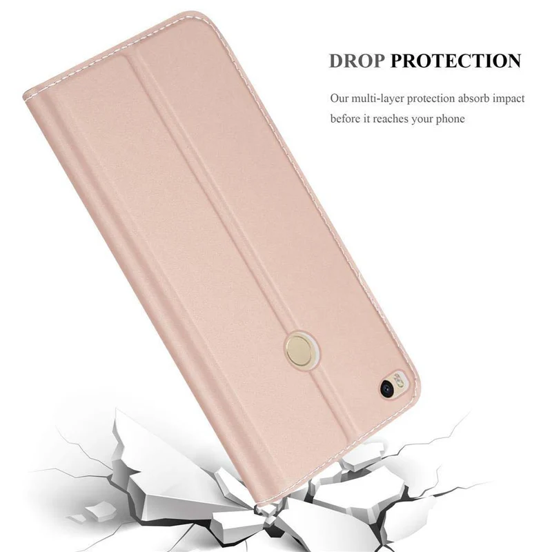 Cadorabo Hülle kompatibel mit Xiaomi Mi MAX 2 Schutzhülle mit Magnetverschluss, Standfunktion und Kartenfach