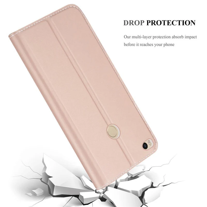 Cadorabo Hülle kompatibel mit Xiaomi Mi MAX 2 Schutzhülle mit Magnetverschluss, Standfunktion und Kartenfach