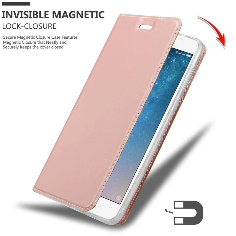 Cadorabo Hülle kompatibel mit Xiaomi Mi MAX 2 Schutzhülle mit Magnetverschluss, Standfunktion und Kartenfach
