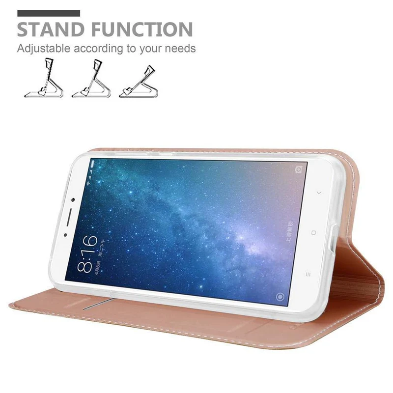 Cadorabo Hülle kompatibel mit Xiaomi Mi MAX 2 Schutzhülle mit Magnetverschluss, Standfunktion und Kartenfach