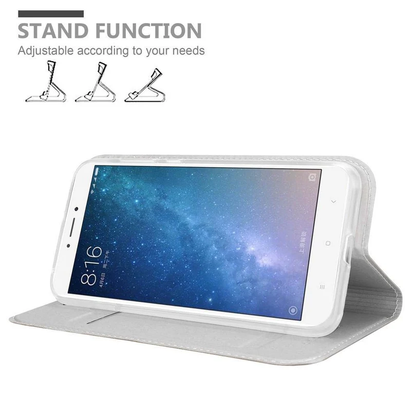 Cadorabo Hülle kompatibel mit Xiaomi Mi MAX 2 Schutzhülle mit Magnetverschluss, Standfunktion und Kartenfach