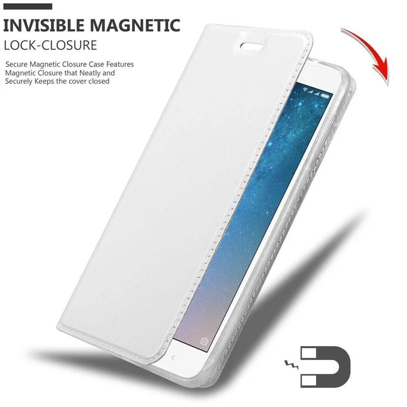 Cadorabo Hülle kompatibel mit Xiaomi Mi MAX 2 Schutzhülle mit Magnetverschluss, Standfunktion und Kartenfach