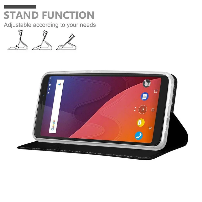 Cadorabo Hülle kompatibel mit WIKO VIEW XL Schutzhülle mit Magnetverschluss, Standfunktion und Kartenfach