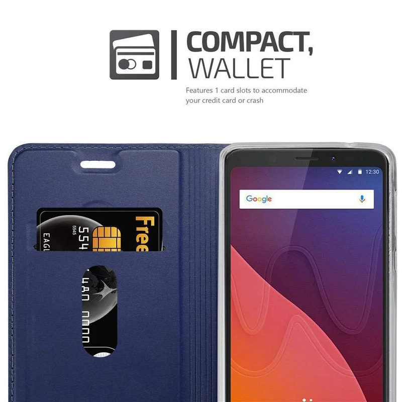 Cadorabo Hülle kompatibel mit WIKO VIEW XL Schutzhülle mit Magnetverschluss, Standfunktion und Kartenfach