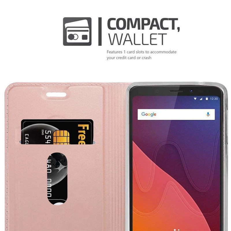 Cadorabo Hülle kompatibel mit WIKO VIEW XL Schutzhülle mit Magnetverschluss, Standfunktion und Kartenfach