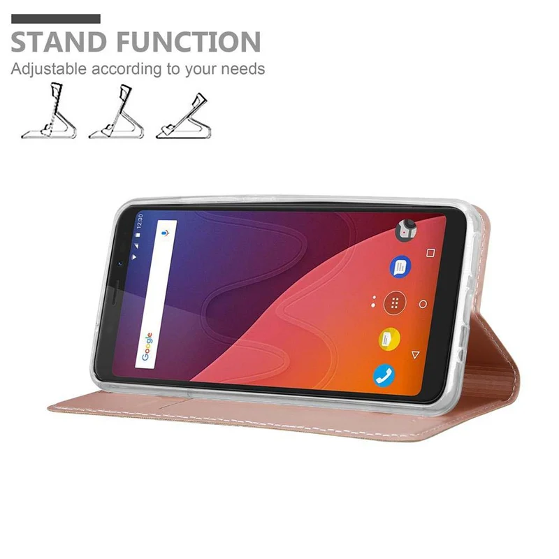 Cadorabo Hülle kompatibel mit WIKO VIEW XL Schutzhülle mit Magnetverschluss, Standfunktion und Kartenfach