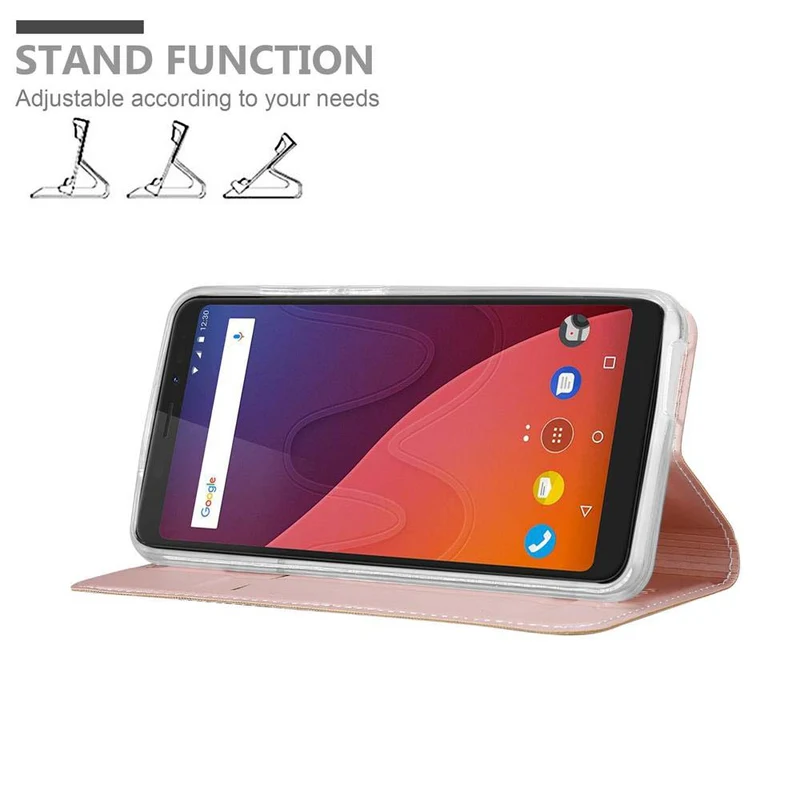 Cadorabo Hülle kompatibel mit WIKO VIEW Schutzhülle mit Magnetverschluss, Standfunktion und Kartenfach