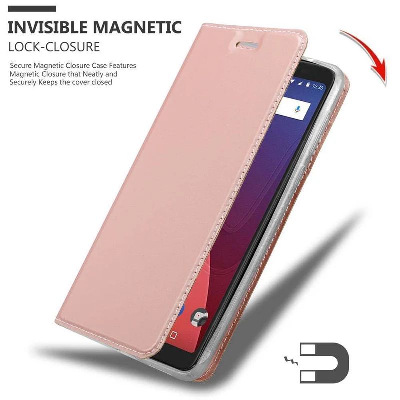 Cadorabo Hülle kompatibel mit WIKO VIEW Schutzhülle mit Magnetverschluss, Standfunktion und Kartenfach