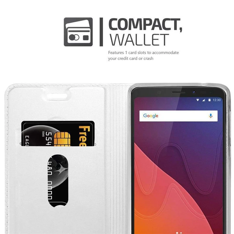 Cadorabo Hülle kompatibel mit WIKO VIEW Schutzhülle mit Magnetverschluss, Standfunktion und Kartenfach