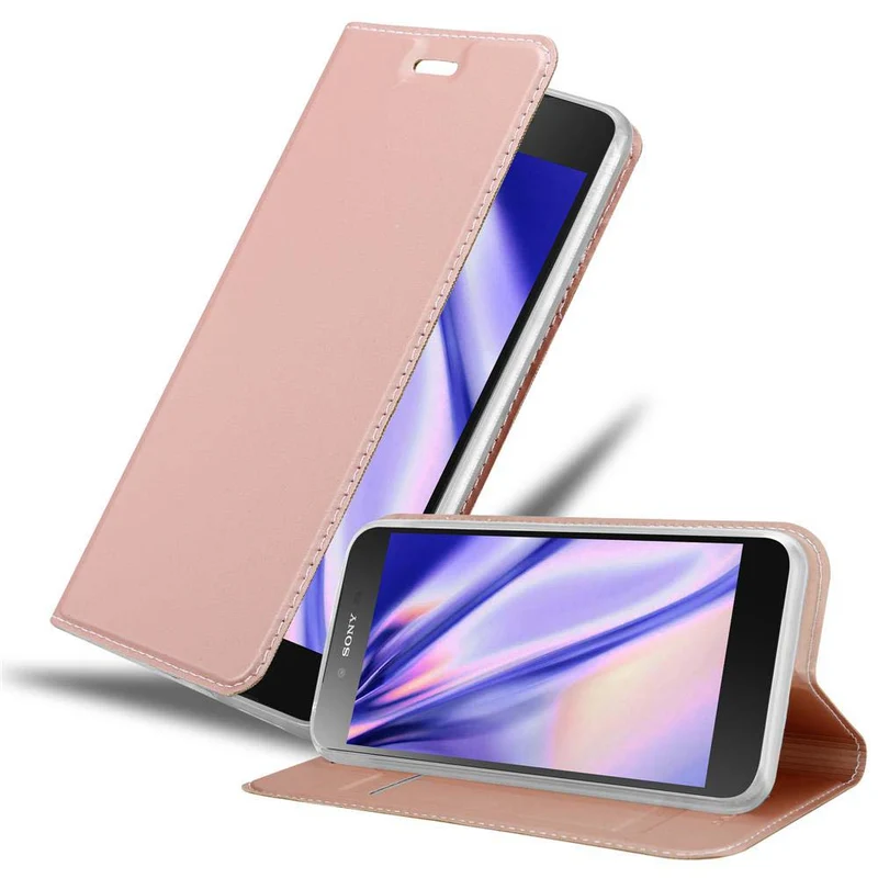 Cadorabo Hülle kompatibel mit Sony Xperia Z5 PREMIUM Schutzhülle mit Magnetverschluss, Standfunktion und Kartenfach
