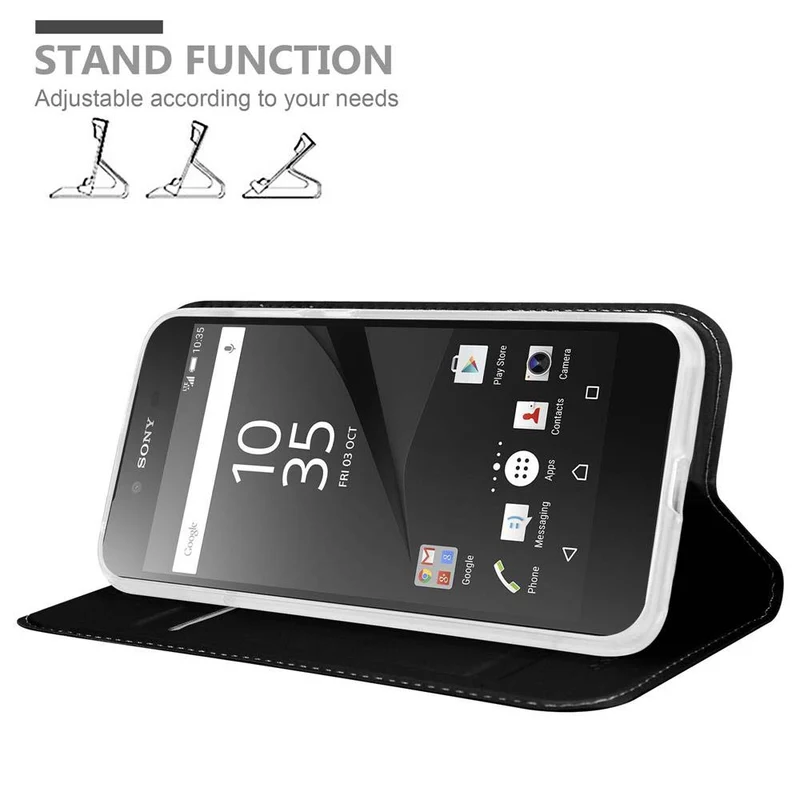 Cadorabo Hülle kompatibel mit Sony Xperia Z5 PREMIUM Schutzhülle mit Magnetverschluss, Standfunktion und Kartenfach