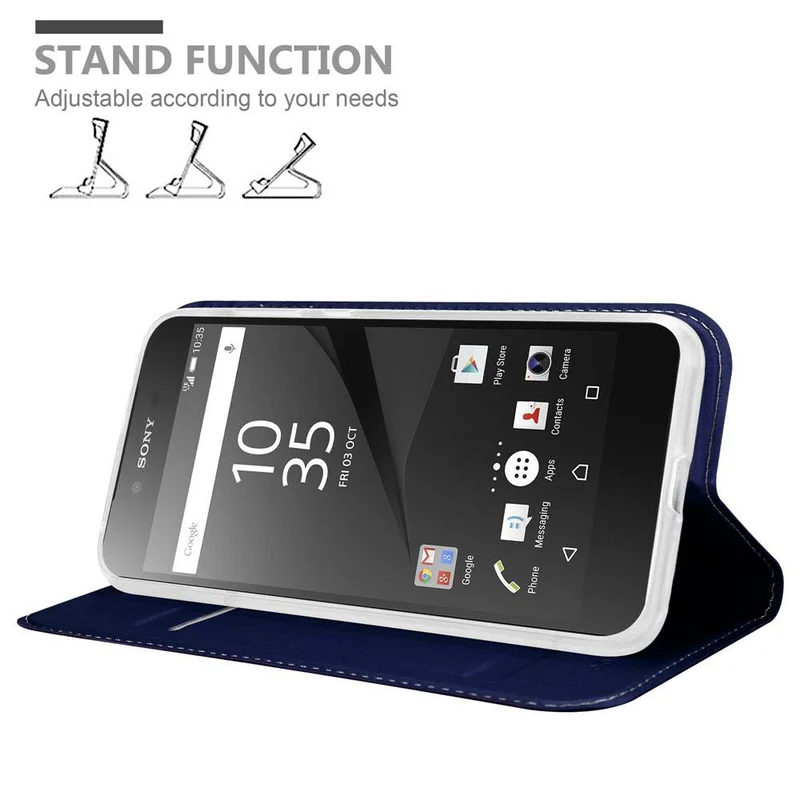 Cadorabo Hülle kompatibel mit Sony Xperia Z5 PREMIUM Schutzhülle mit Magnetverschluss, Standfunktion und Kartenfach