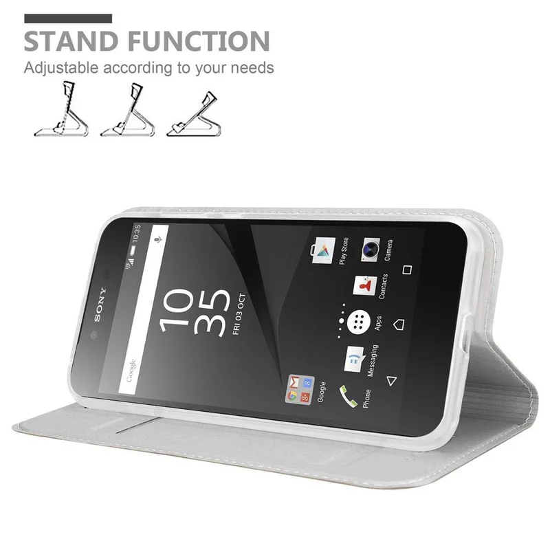 Cadorabo Hülle kompatibel mit Sony Xperia Z5 PREMIUM Schutzhülle mit Magnetverschluss, Standfunktion und Kartenfach