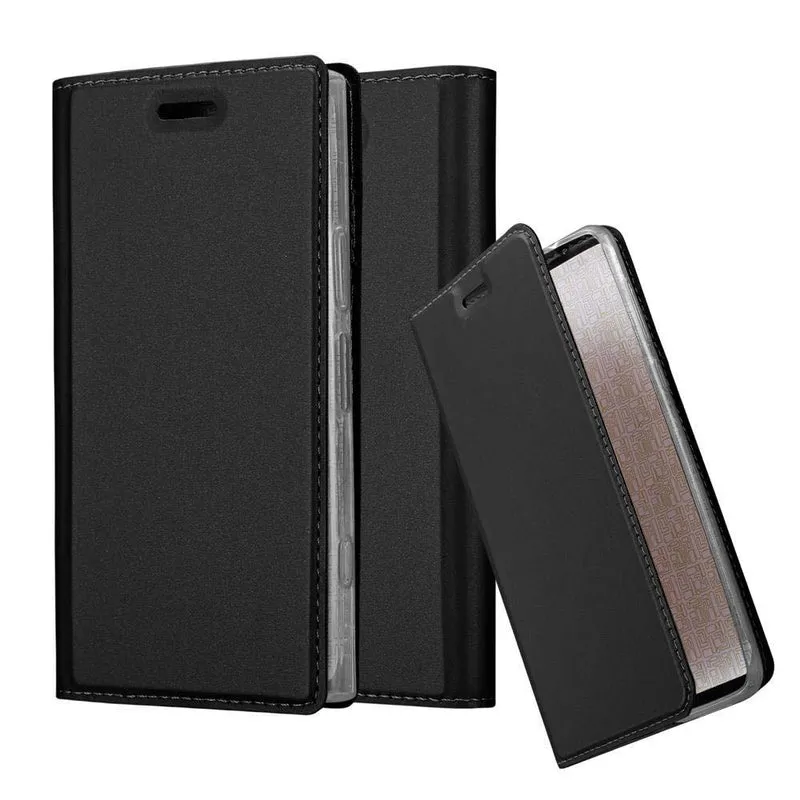Cadorabo Hülle kompatibel mit Sony Xperia XZ1 COMPACT Schutzhülle mit Magnetverschluss, Standfunktion und Kartenfach