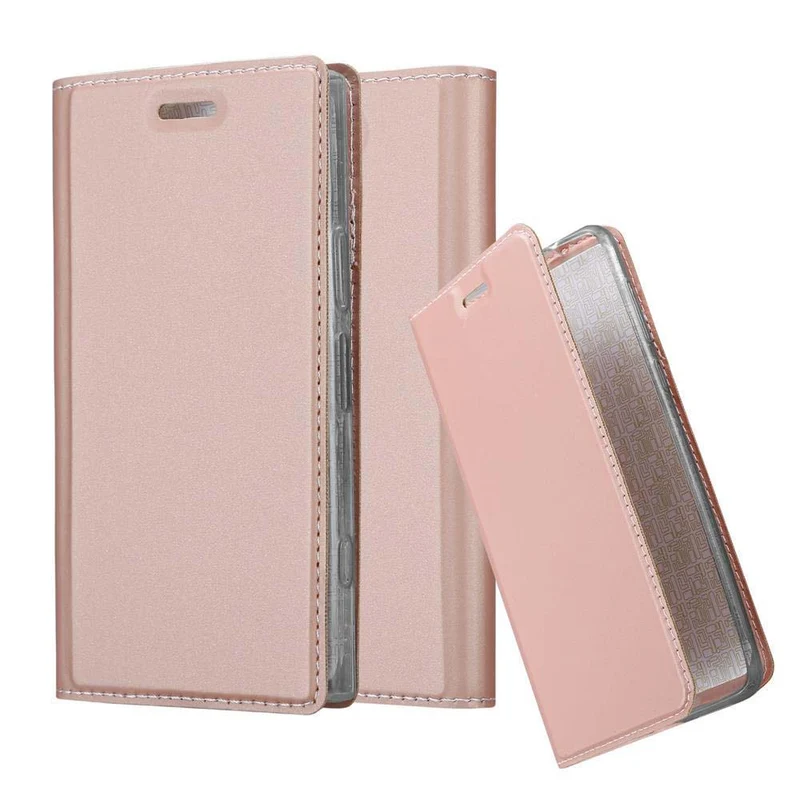 Cadorabo Hülle kompatibel mit Sony Xperia XZ1 COMPACT Schutzhülle mit Magnetverschluss, Standfunktion und Kartenfach