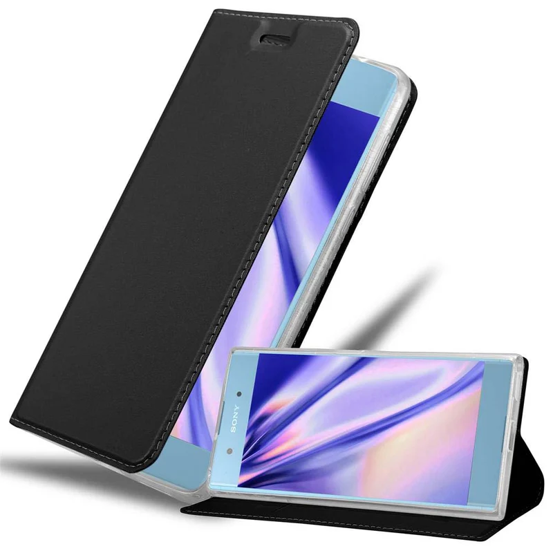 Cadorabo Hülle kompatibel mit Sony Xperia XA1 PLUS Schutzhülle mit Magnetverschluss, Standfunktion und Kartenfach