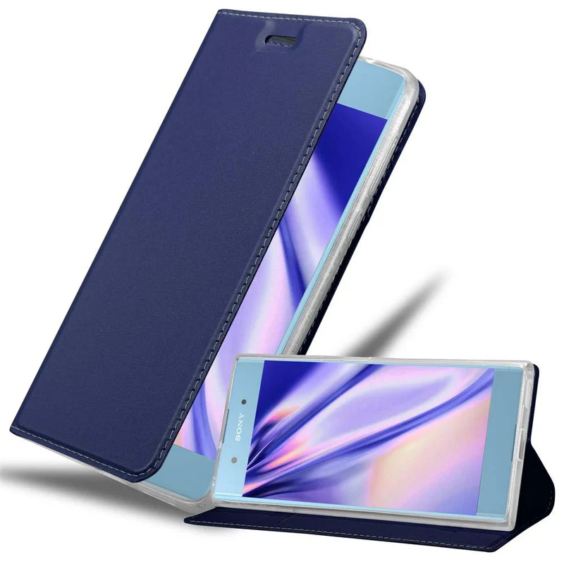 Cadorabo Hülle kompatibel mit Sony Xperia XA1 PLUS Schutzhülle mit Magnetverschluss, Standfunktion und Kartenfach
