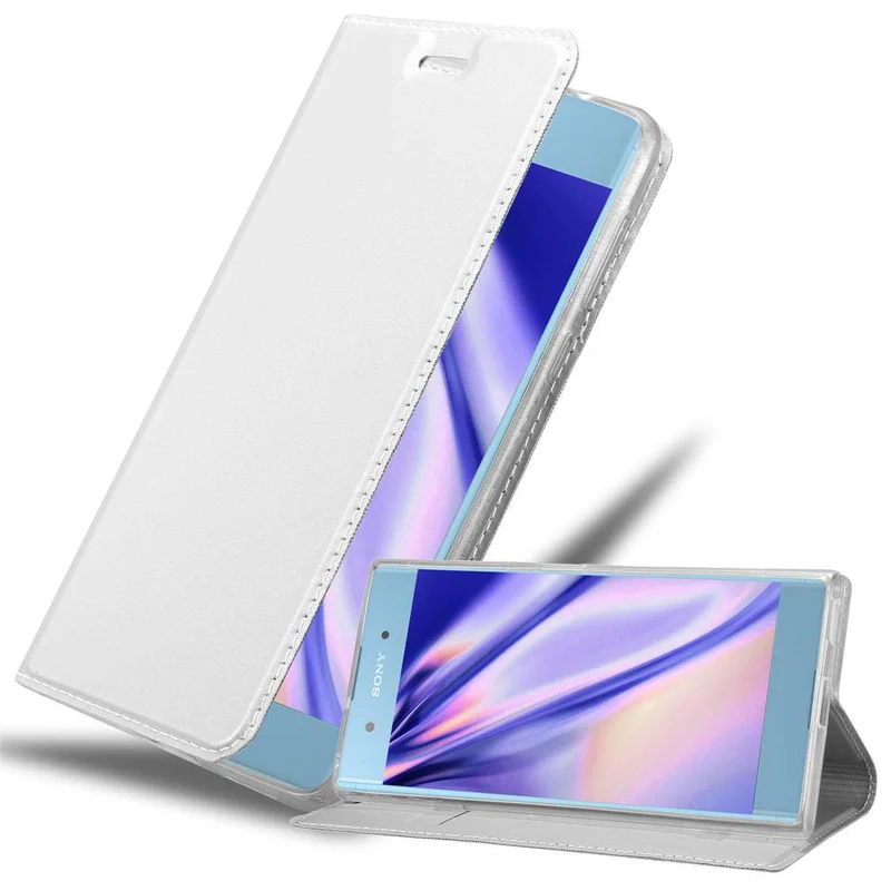 Cadorabo Hülle kompatibel mit Sony Xperia XA1 PLUS Schutzhülle mit Magnetverschluss, Standfunktion und Kartenfach