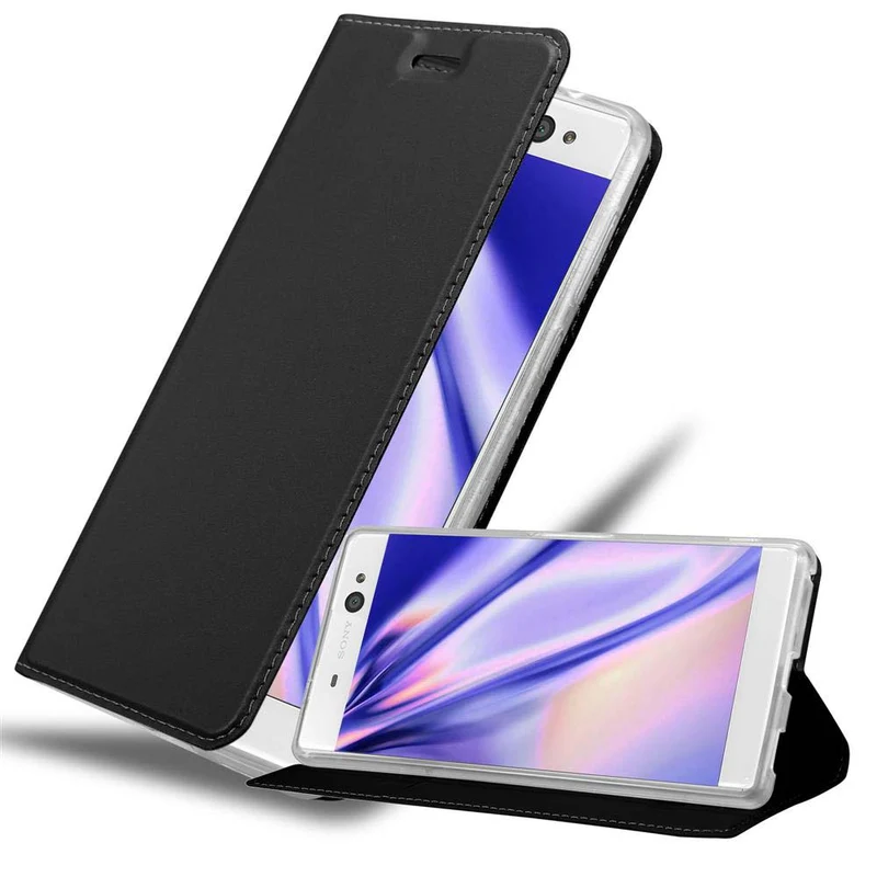 Cadorabo Hülle kompatibel mit Sony Xperia XA ULTRA Schutzhülle mit Magnetverschluss, Standfunktion und Kartenfach