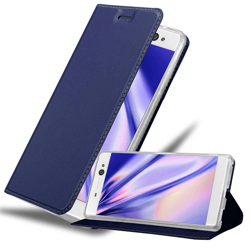 Cadorabo Hülle kompatibel mit Sony Xperia XA ULTRA Schutzhülle mit Magnetverschluss, Standfunktion und Kartenfach