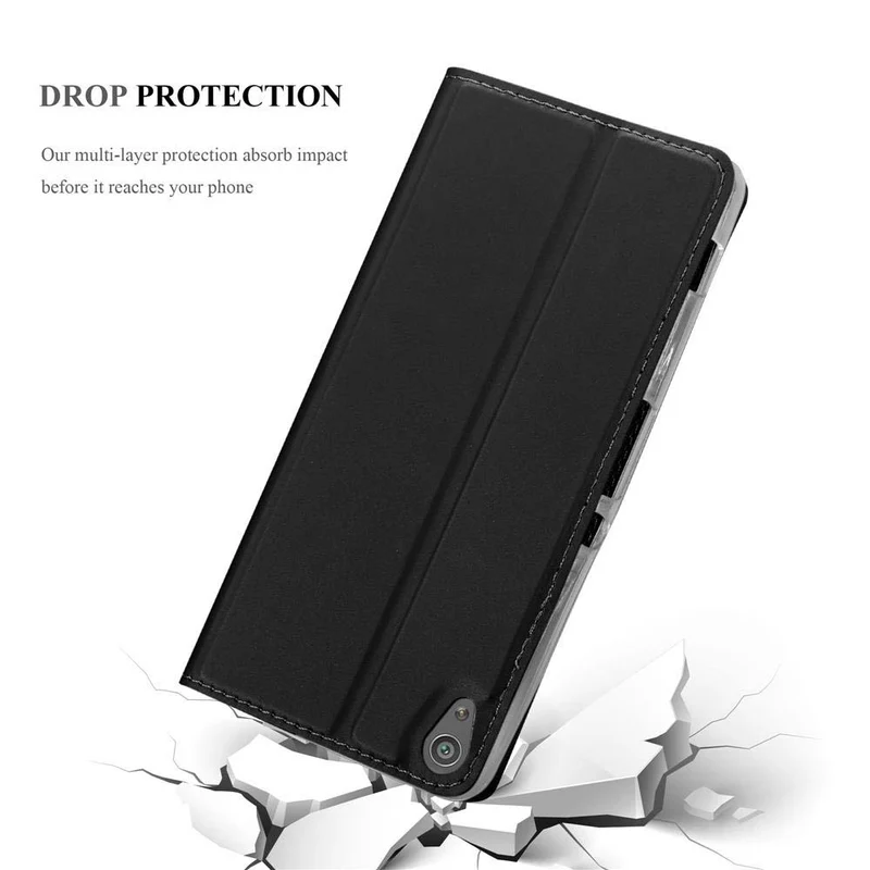Cadorabo Hülle kompatibel mit Sony Xperia XA Schutzhülle mit Magnetverschluss, Standfunktion und Kartenfach