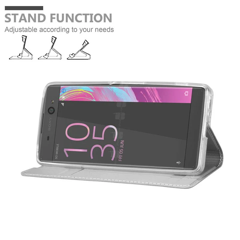 Cadorabo Hülle kompatibel mit Sony Xperia XA Schutzhülle mit Magnetverschluss, Standfunktion und Kartenfach