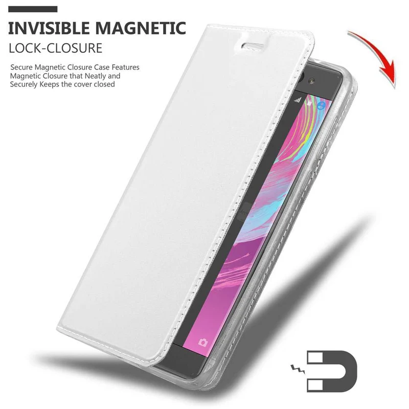Cadorabo Hülle kompatibel mit Sony Xperia XA Schutzhülle mit Magnetverschluss, Standfunktion und Kartenfach