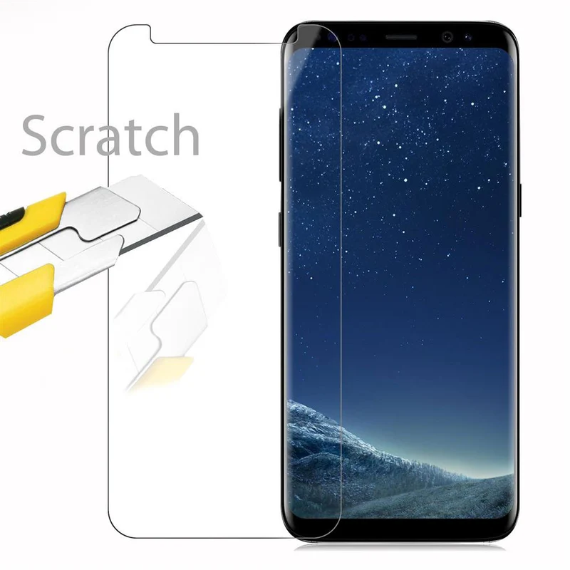 Cadorabo Panzer Folie kompatibel mit Samsung Galaxy S8 - Schutzfolie Gehärtetes (Tempered) Display-Schutzglas in 9H Härte mit 3D Touch Kompatibilität