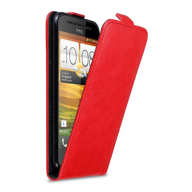 Cadorabo Hülle kompatibel mit HTC ONE SV Schutzhülle im Flip Design aus glattem Kunstleder