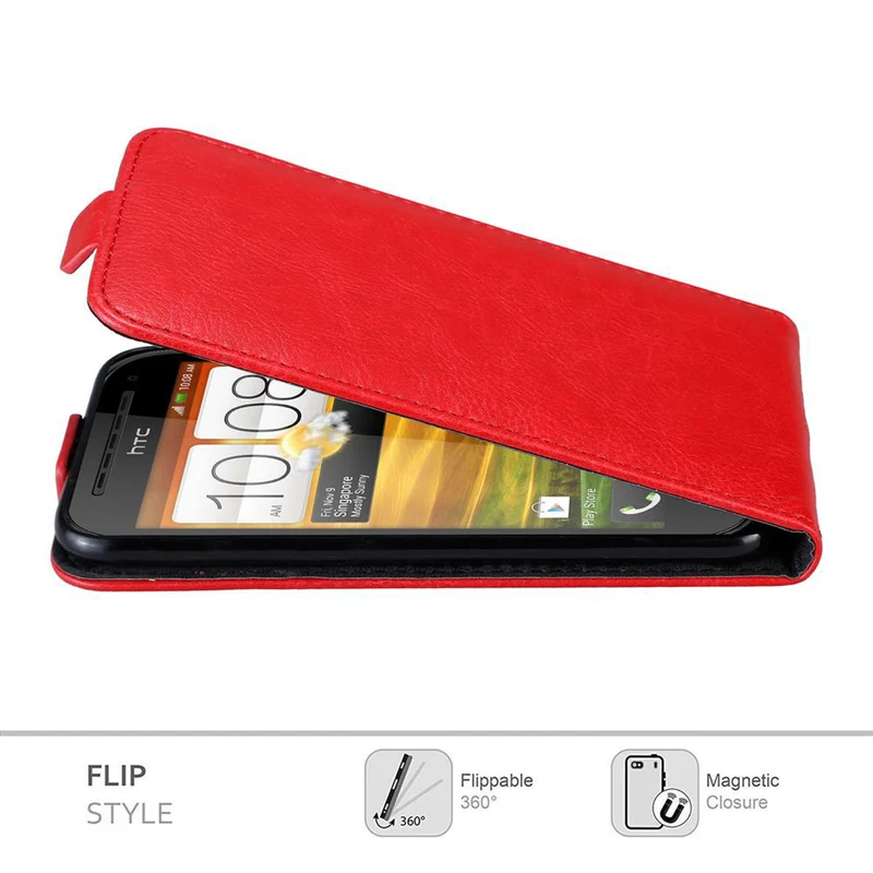 Cadorabo Hülle kompatibel mit HTC ONE SV Schutzhülle im Flip Design aus glattem Kunstleder