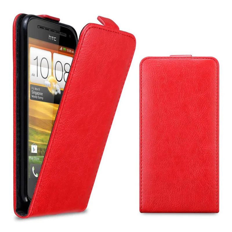 Cadorabo Hülle kompatibel mit HTC ONE SV Schutzhülle im Flip Design aus glattem Kunstleder