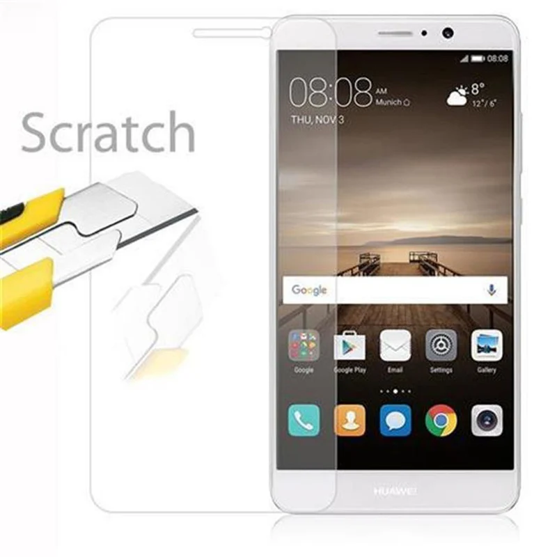 Cadorabo Panzer Folie kompatibel mit Huawei MATE 9 - Schutzfolie Gehärtetes (Tempered) Display-Schutzglas in 9H Härte mit 3D Touch Kompatibilität