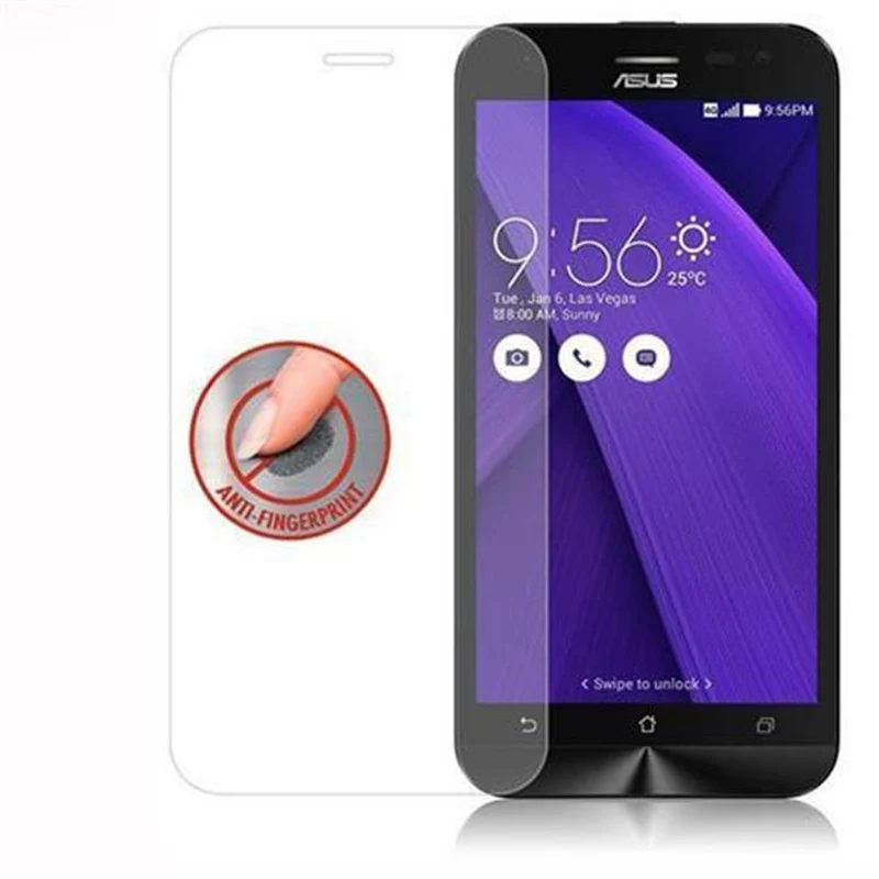 Cadorabo Panzer Folie kompatibel mit Asus ZenFone 2 (5 Zoll) - Schutzfolie Gehärtetes (Tempered) Display-Schutzglas in 9H Härte mit 3D Touch Kompatibilität