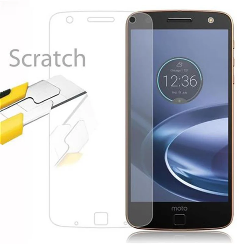 Cadorabo Panzer Folie kompatibel mit Motorola MOTO Z PLAY - Schutzfolie Gehärtetes (Tempered) Display-Schutzglas in 9H Härte mit 3D Touch Kompatibilität
