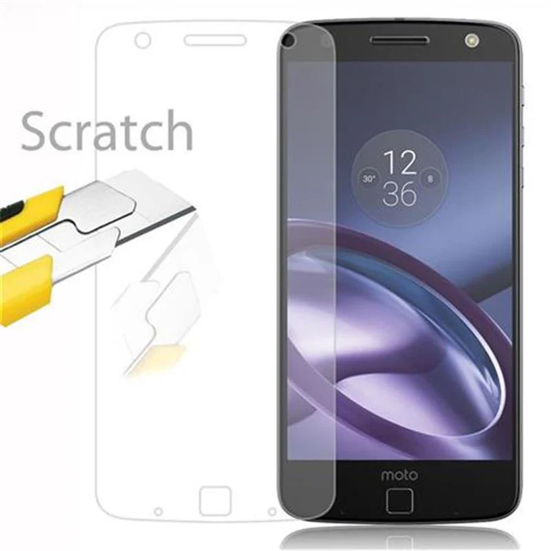 Cadorabo Panzer Folie kompatibel mit Motorola MOTO Z - Schutzfolie Gehärtetes (Tempered) Display-Schutzglas in 9H Härte mit 3D Touch Kompatibilität