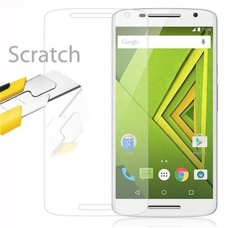 Cadorabo Panzer Folie kompatibel mit Motorola MOTO X PLAY - Schutzfolie Gehärtetes (Tempered) Display-Schutzglas in 9H Härte mit 3D Touch Kompatibilität