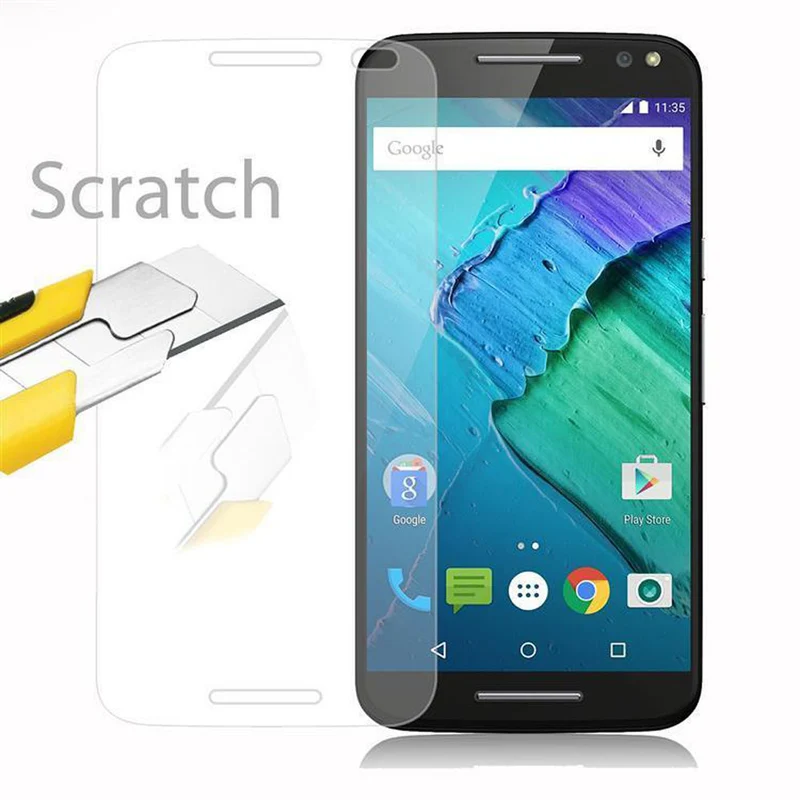 Cadorabo Panzer Folie kompatibel mit Motorola MOTO X STYLE - Schutzfolie Gehärtetes (Tempered) Display-Schutzglas in 9H Härte mit 3D Touch Kompatibilität