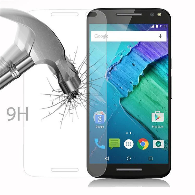 Cadorabo Panzer Folie kompatibel mit Motorola MOTO X STYLE - Schutzfolie Gehärtetes (Tempered) Display-Schutzglas in 9H Härte mit 3D Touch Kompatibilität