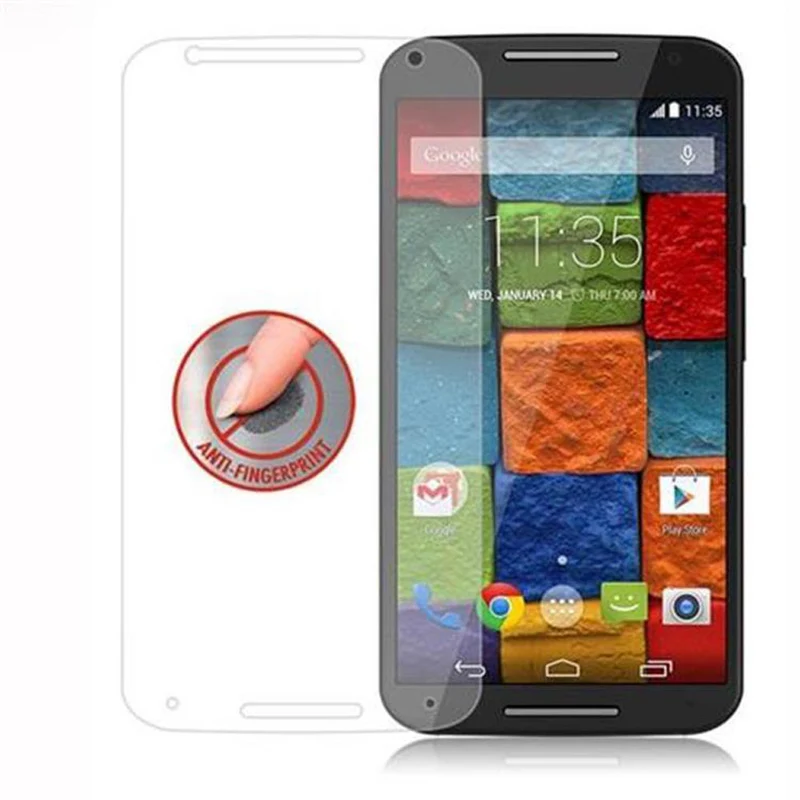 Cadorabo Panzer Folie kompatibel mit Motorola MOTO X2 - Schutzfolie Gehärtetes (Tempered) Display-Schutzglas in 9H Härte mit 3D Touch Kompatibilität