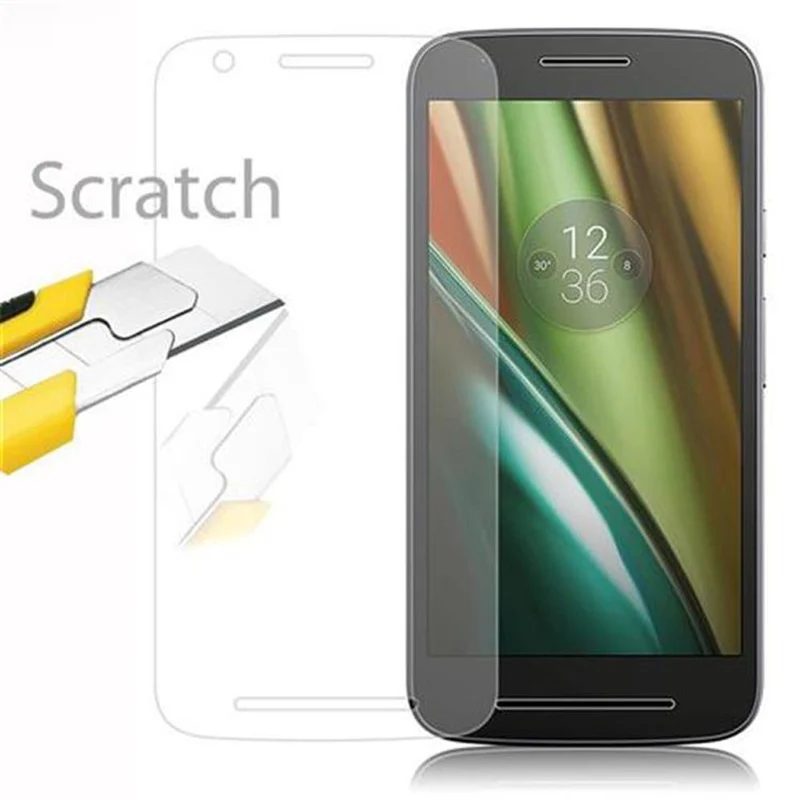 Cadorabo Panzer Folie kompatibel mit Motorola MOTO E3 - Schutzfolie Gehärtetes (Tempered) Display-Schutzglas in 9H Härte mit 3D Touch Kompatibilität