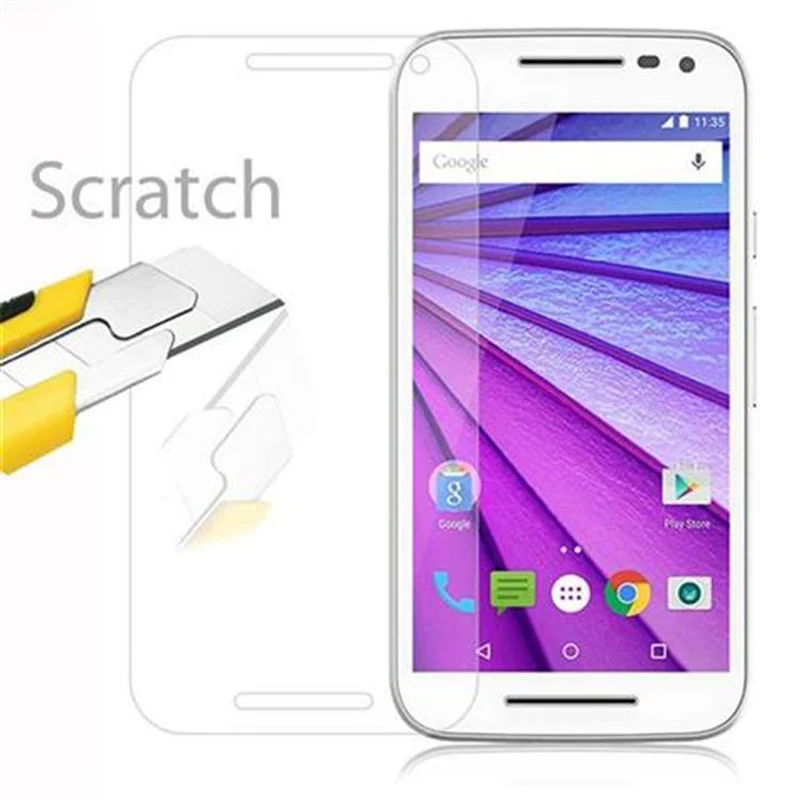 Cadorabo Panzer Folie kompatibel mit Motorola MOTO G3 - Schutzfolie Gehärtetes (Tempered) Display-Schutzglas in 9H Härte mit 3D Touch Kompatibilität