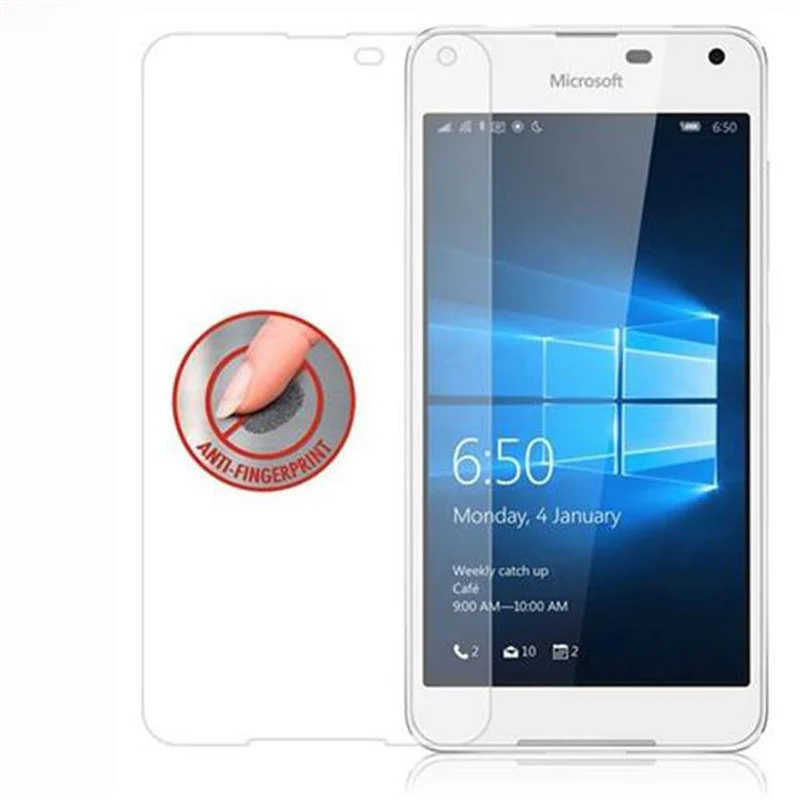 Cadorabo Panzer Folie kompatibel mit Nokia Lumia 650 - Schutzfolie Gehärtetes (Tempered) Display-Schutzglas in 9H Härte mit 3D Touch Kompatibilität