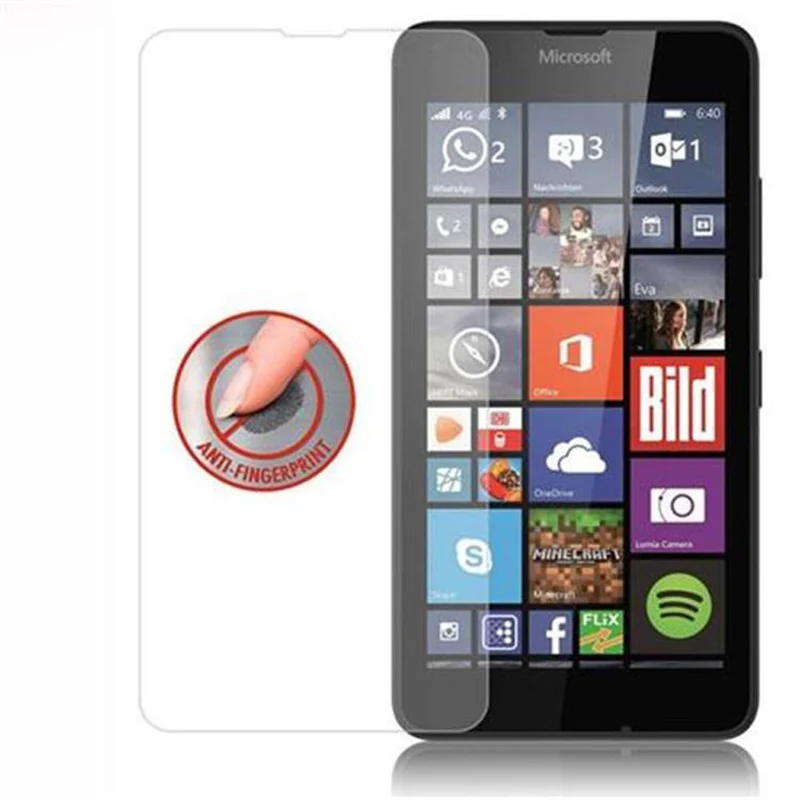 Cadorabo Panzer Folie kompatibel mit Nokia Lumia 640 XL - Schutzfolie Gehärtetes (Tempered) Display-Schutzglas in 9H Härte mit 3D Touch Kompatibilität