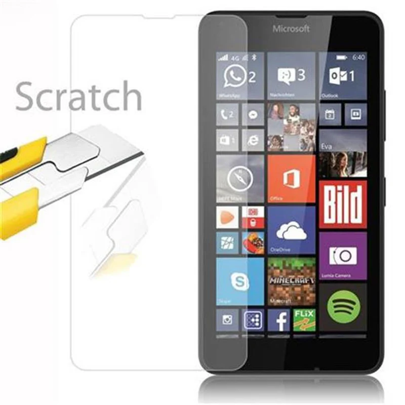 Cadorabo Panzer Folie kompatibel mit Nokia Lumia 640 XL - Schutzfolie Gehärtetes (Tempered) Display-Schutzglas in 9H Härte mit 3D Touch Kompatibilität
