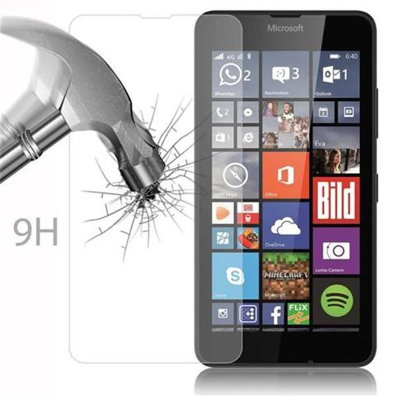 Cadorabo Panzer Folie kompatibel mit Nokia Lumia 640 XL - Schutzfolie Gehärtetes (Tempered) Display-Schutzglas in 9H Härte mit 3D Touch Kompatibilität